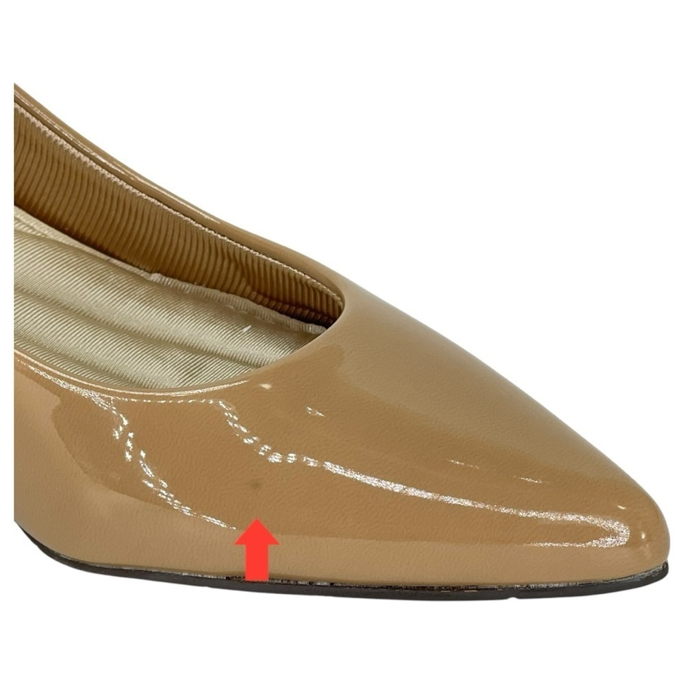 Easy Street Faye Nude Patent Leather Womens Slingback Kitten Heels Size 6M - Picture 9 of 14